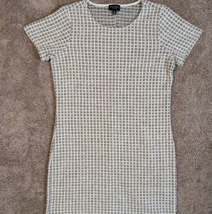Isaac Mizrahi XL Black White New York Boucle Shift Dress Tweed Patch Pockets